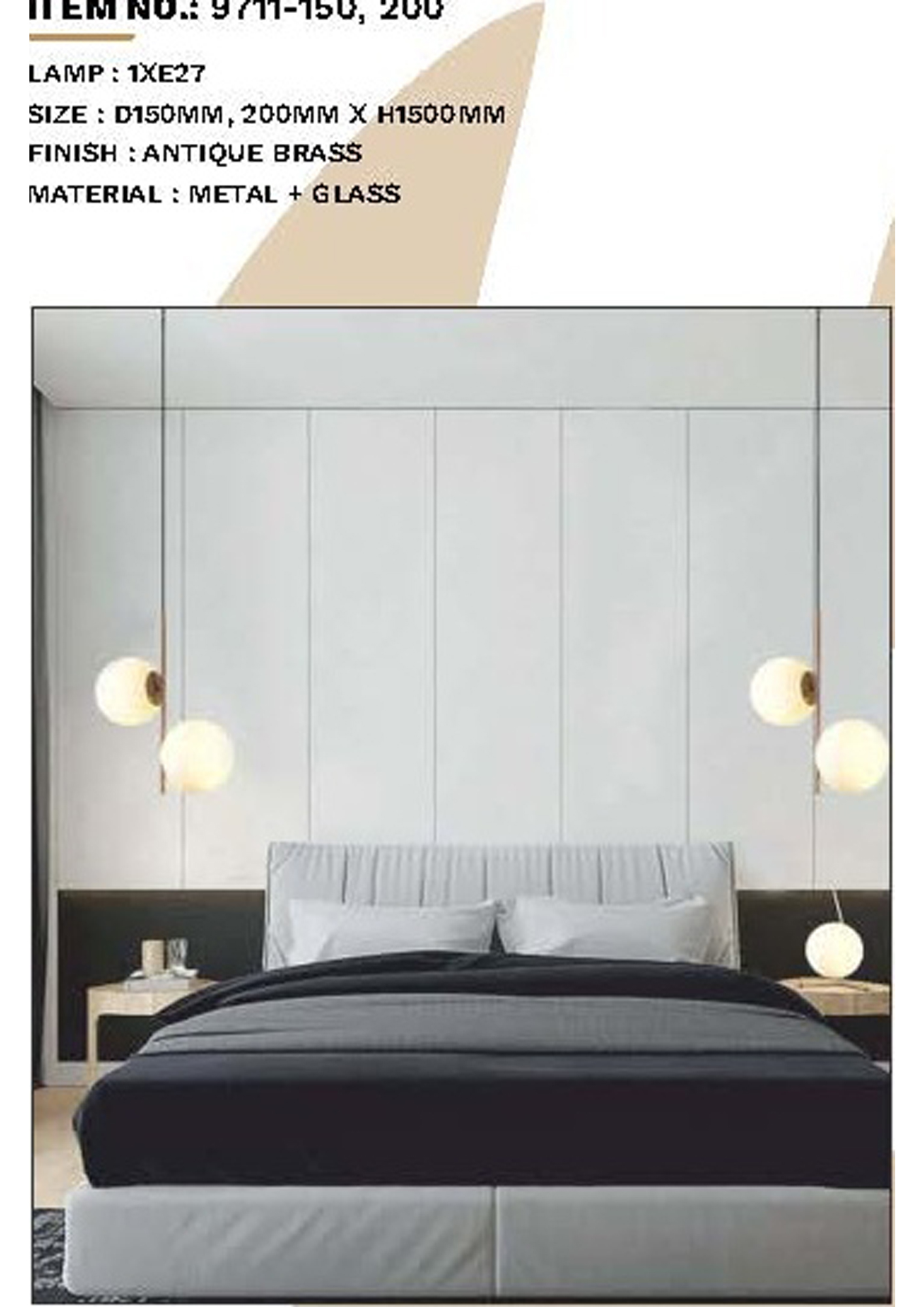 Beyond Lights - Brass Globe Lamp- GL